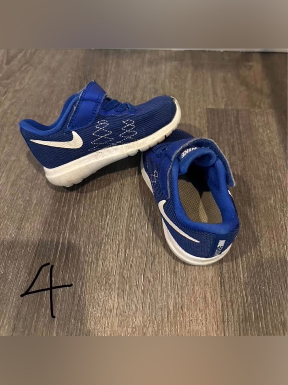 Nike Kids Athletic Sneakers in Blue and White